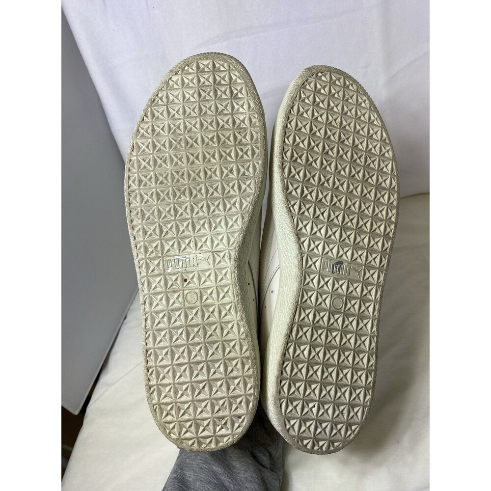 Puma Clyde Og 75Y Prm Lace Up Women Sz 11 Off White Sneakers Casual Shoes - Picture 4 of 8